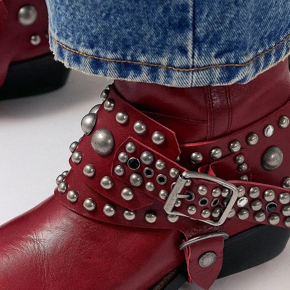 $628!FREE PEOPLE We The Free Axel Boots Chili Pepper Florence SZ 9 SOLD OUT NWOB - Picture 5 of 12